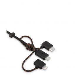 Moshi - Câble de charge universel 3 en 1 - Metro Noir
