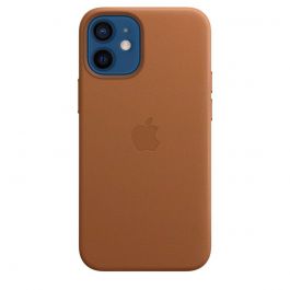 Coque en cuir avec MagSafe pour iPhone 12 mini - Havane