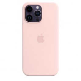 Coque en silicone avec MagSafe pour iPhone 14 Pro Max - Rose craie