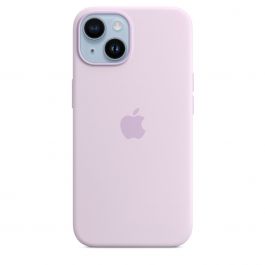 Coque en silicone avec MagSafe pour iPhone 14 - Lilas