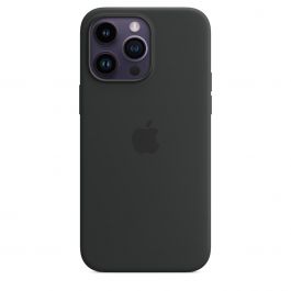 Coque en silicone avec MagSafe pour iPhone 14 Pro Max - Minuit